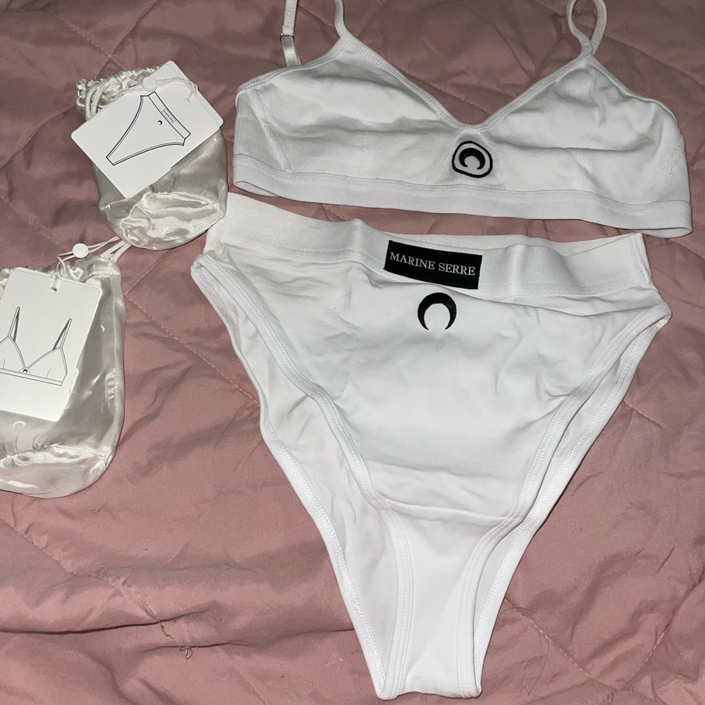 Marine Serre Bra & Briefs set.